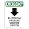 Signmission OSHA EMERGENCY, 7" Height, Decal, Portrait, Electrical Propane OS-EM-D-57-V-10435 - alternate 1